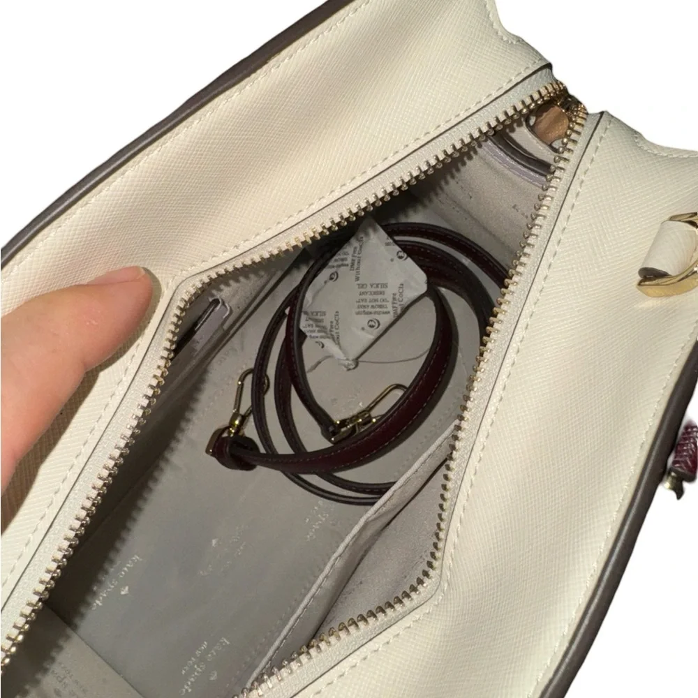 Kate Spade Small Crossbody Purse (Madison) lilac and cream: Brand New